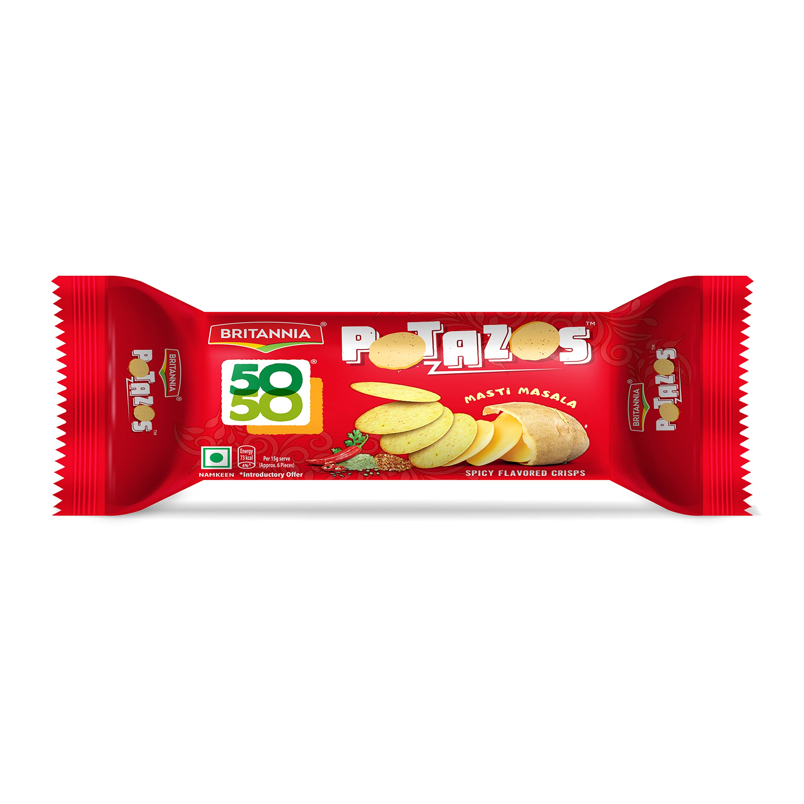BRITANNIA 50-50 POTAZOS (SPICY) 100G