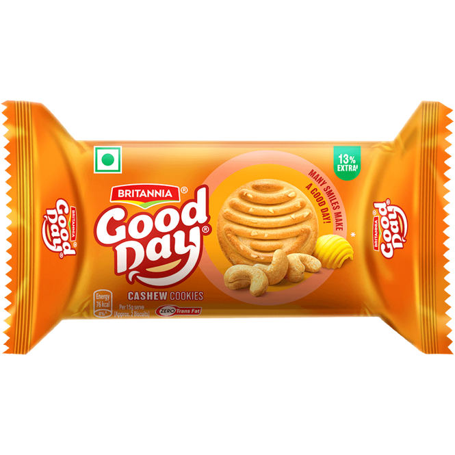 BRITANNIA GOOD DAY CASHEW COOKIES 75G